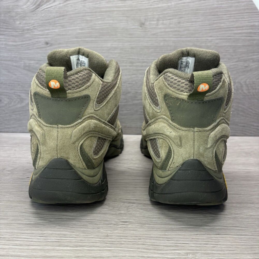 Merrell Moab 2 Mid Boots Mens 10 Green Waterproof Vibram Gorpcore Hiking Trail - Picture 3 of 12